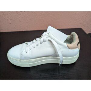 Arigato White & Pink 'Clean 90' Lace Up Sneaker